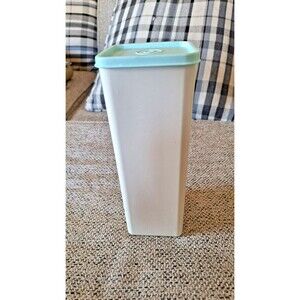 VTG Tupperware Velveeta Block Cheese Cracker Keeper +Tray Almond/Mint Green 1696